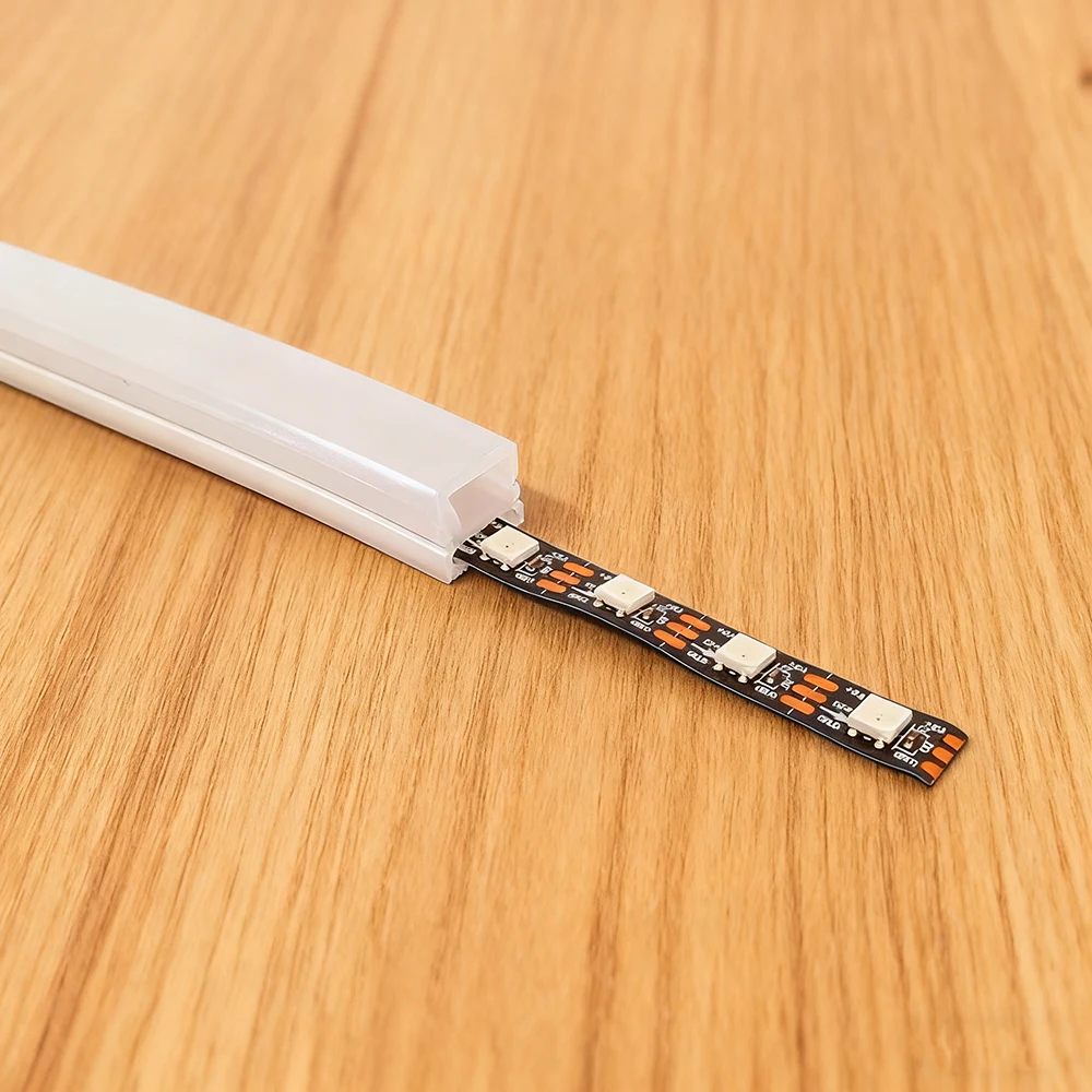 0.5m-5m Flexible Silicone Neon Tube 3 Sides Top Lighting for WS2811/WS2812 SMD LED Light Strip PCB Protection Covering Tube IP67