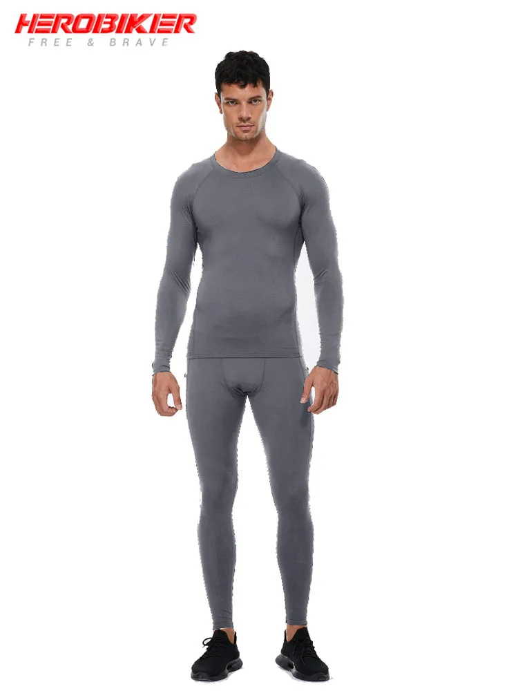 

Men's Underwear Suit Quick Drying Running Sports Clothes Motocross Skiing Base Layers Tight Long Johns Tops & Pants Sets