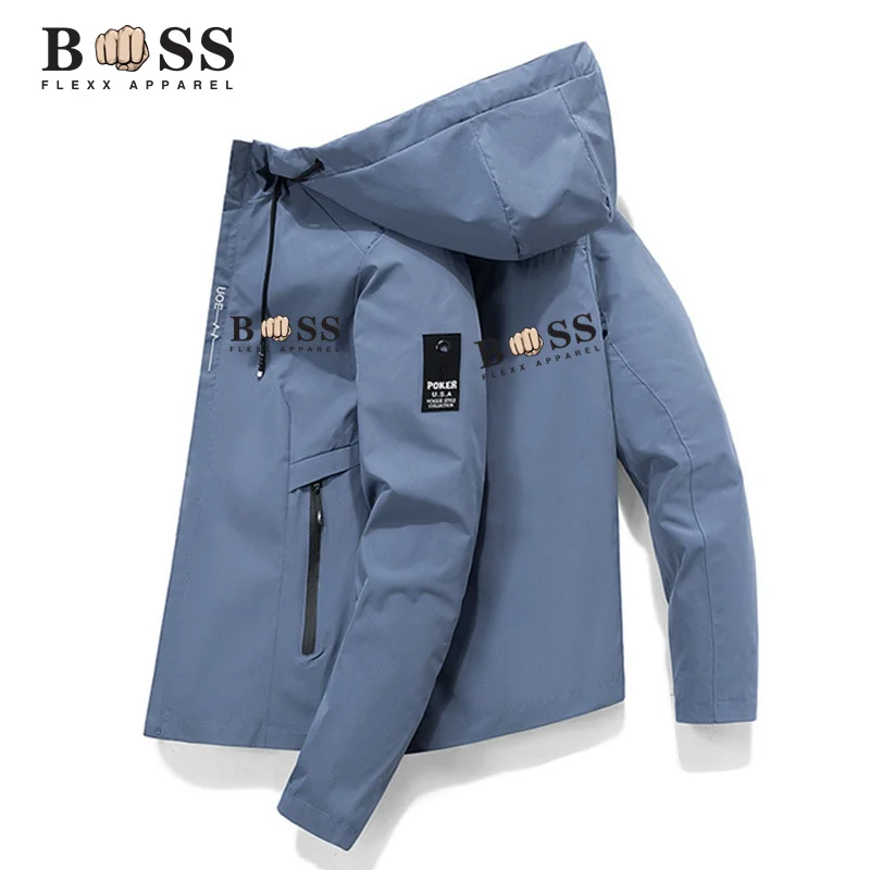 BSS FLEXX APPAREL Jacket 2024 Men\'s Windbreaker Zip Coat Spring Autumn Casual Work Jacket Fashion Outdoor Adventure Jacket