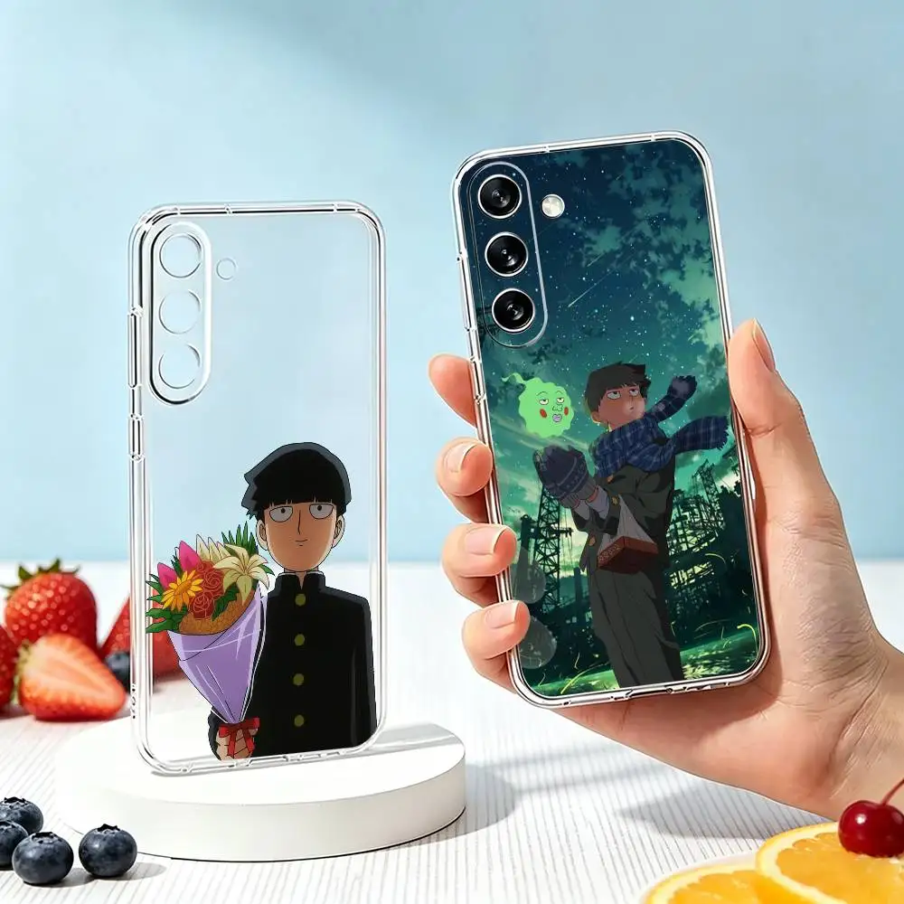 Mob P-Psycho 100 Anime  Phone Case For SamsungA10,12,20,21S,30,31,40,50,51,52,70,71 Transparent Cover Gift