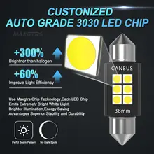 2x 3030 Chip Festoon LED Bulb for Car Interior 12V #2