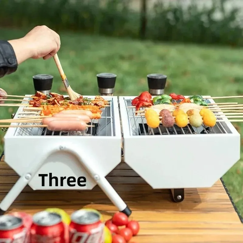 

Портативный карбоновый гриль для барбекю на открытом воздухе, высокое эстетическое значение, многофункциональная бездымная плита для кемпинга и двора, складная конструкция из Китая