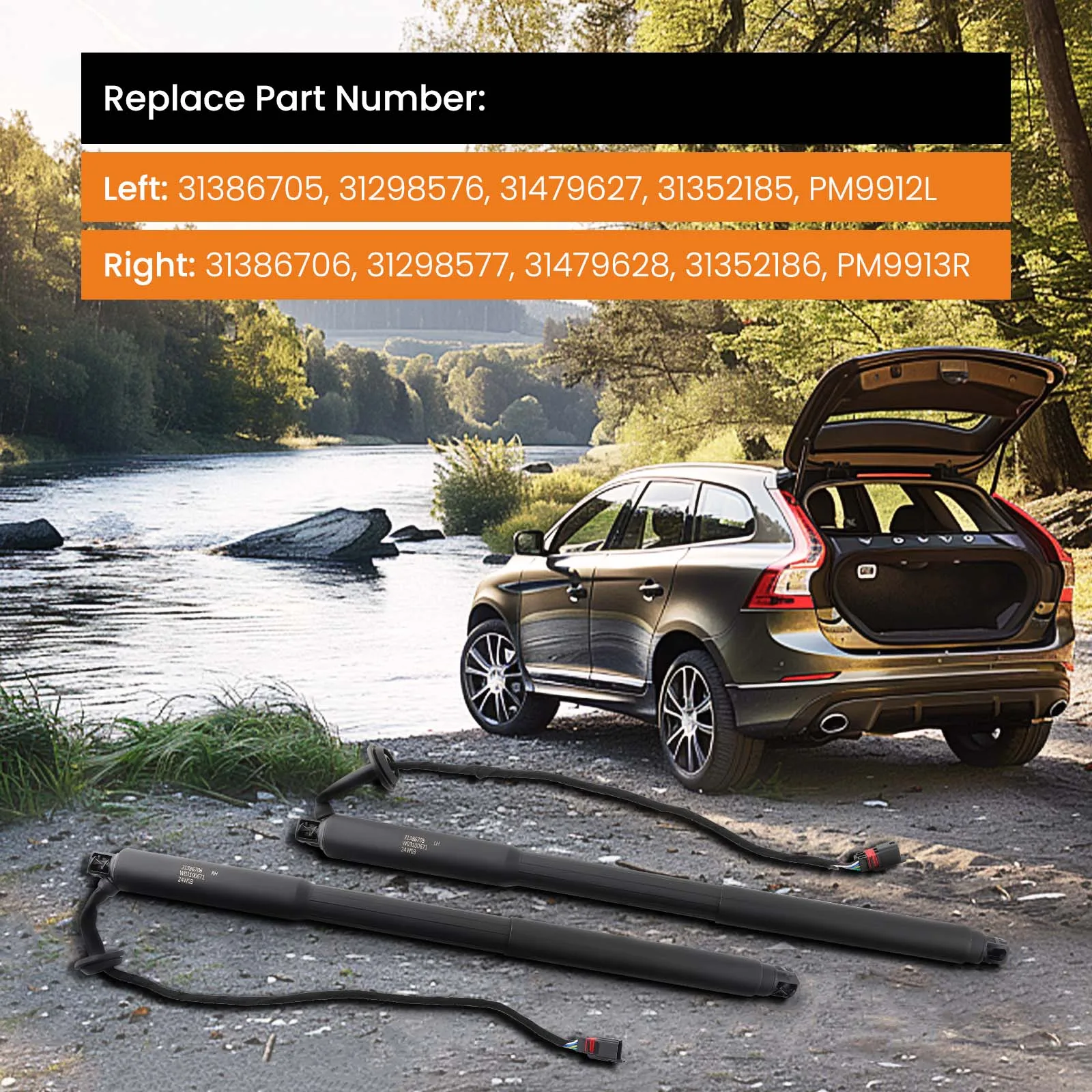 31298576 31479627 31352185    パワーハッチリフトサポート電動リアガススプリングブーツフラップ蓋ストラットボルボXC60 T6オーシャンレース用