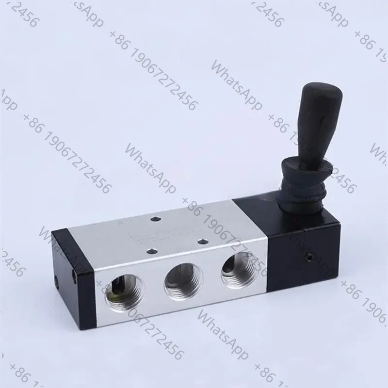 4H230C-08 4H330C-10 4H430C-15 Spring Return NC Hand Manual LeverOperate 3Position 5Way AirControl PneumaticValve 1/4 3/8 1/2