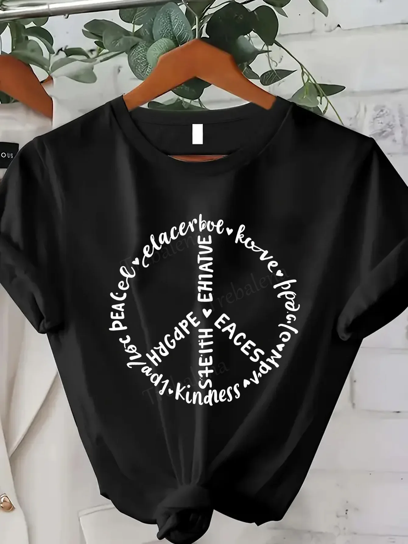 

Women T-shirt Peace Love Kindness Women's Casual T-Shirt