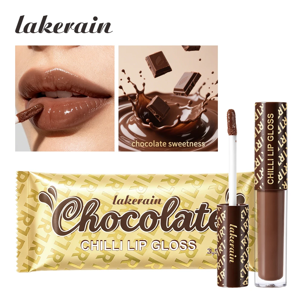 Chilli Lip Gloss Deep Hydration Natural Plumping Effect Glossy Finish Smooth Creamy Texture Chocolate Color Plumping Lip Gloss