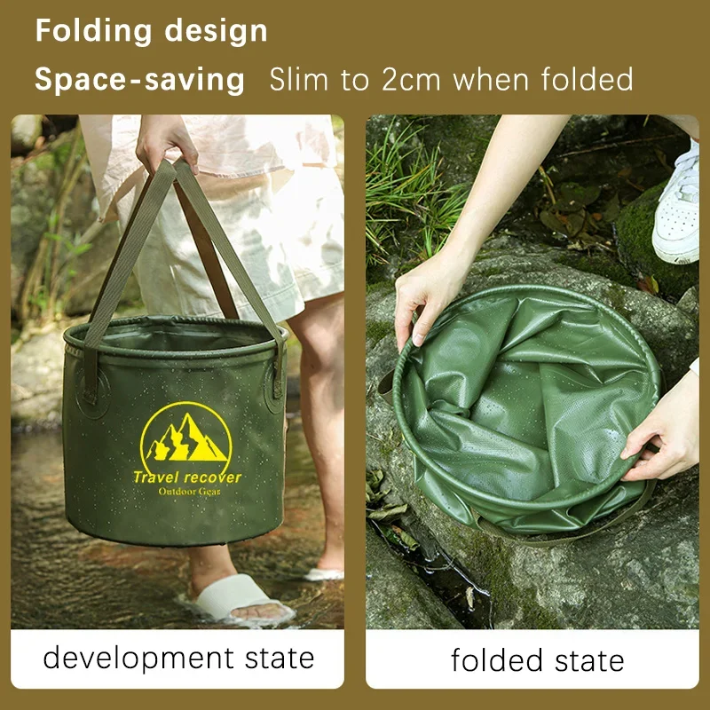 Travel Camping Folding Bucket Multipurpose Water Storage Bag Portable Multi-functional Folding Bucket Household Outdoor Products