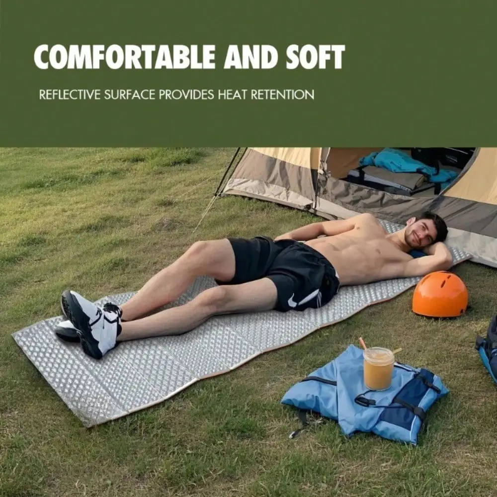 Очень широкий и длинный сверхлегкий спальный коврик — компактный дорожный матрас, серебристо-серый рулон походной кровати для пеших прогулок, пеших прогулок