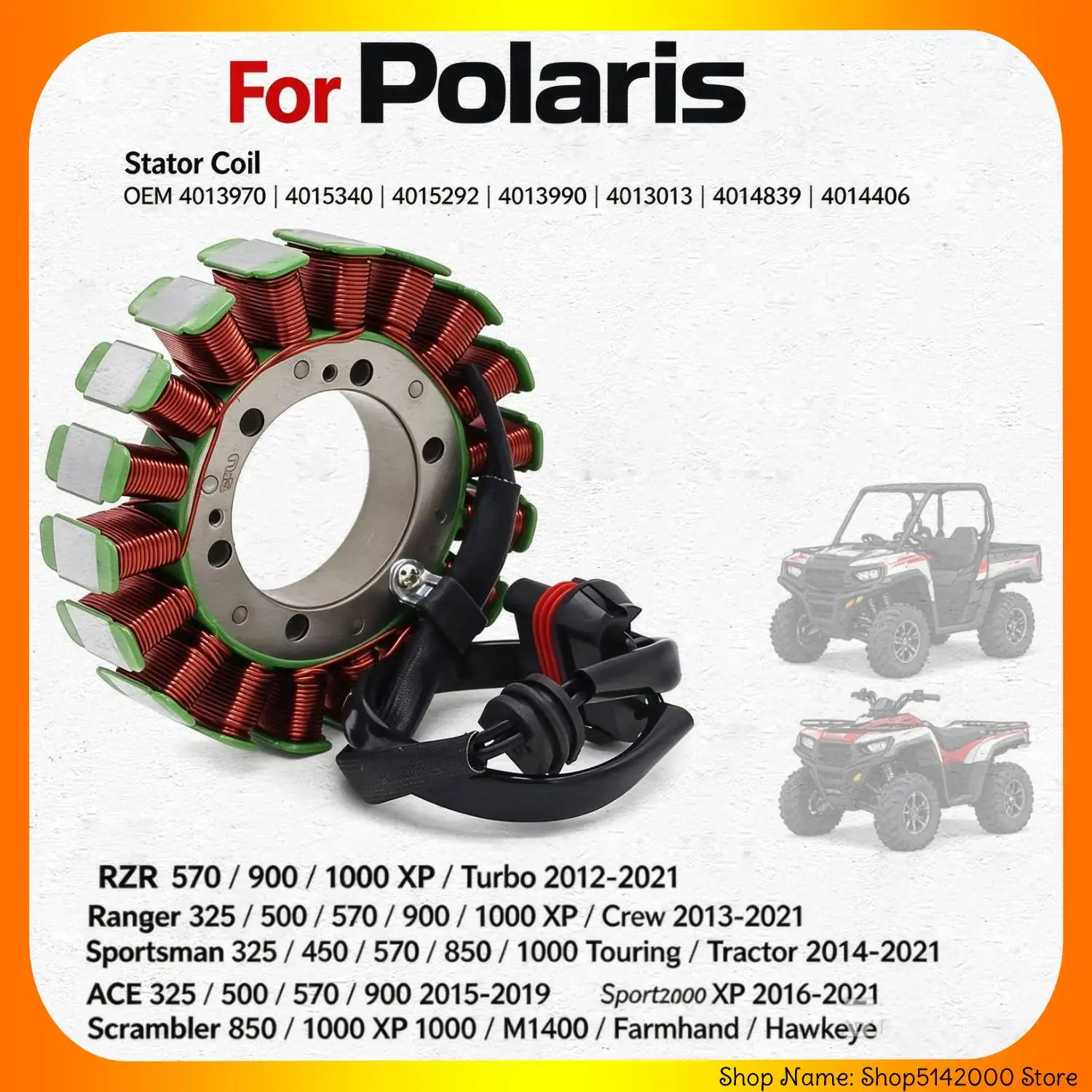 Stator Coil Generator Comp For Polaris RZR 570 EFI EPS 1000 Ranger 900 XP Crew Sportsman 570 ACE 4013970 4015340 4015292 4013990