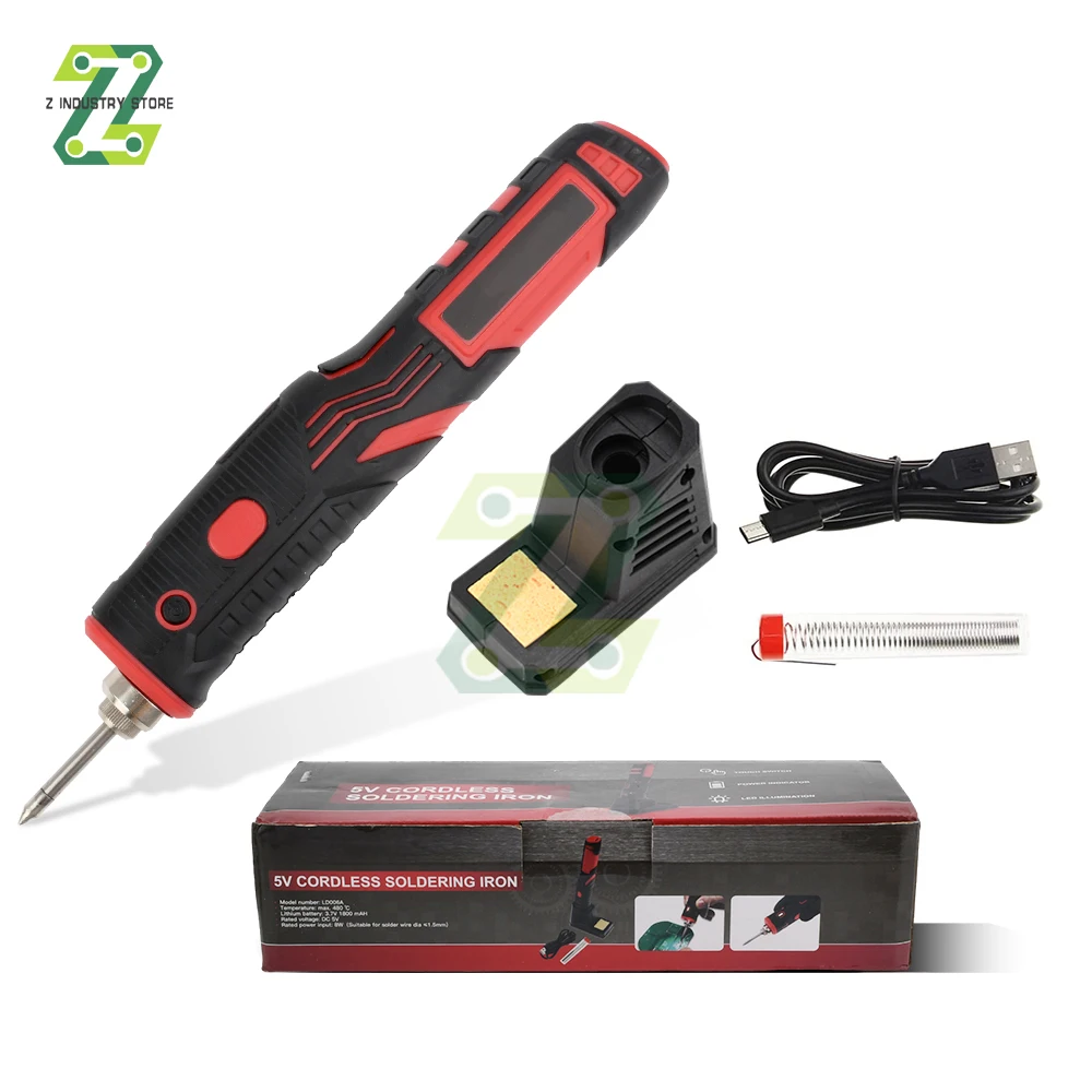 Cordless Electric Soldering Iron Kit 480℃ 1800mAh Rechargeable Soldering Tool Professional Portable Welding Tool