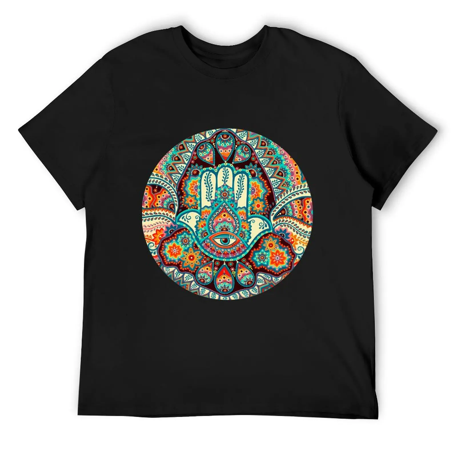 Hamsa Hand \t T-Shirt hippie clothes blue archive mens graphic t-shirts