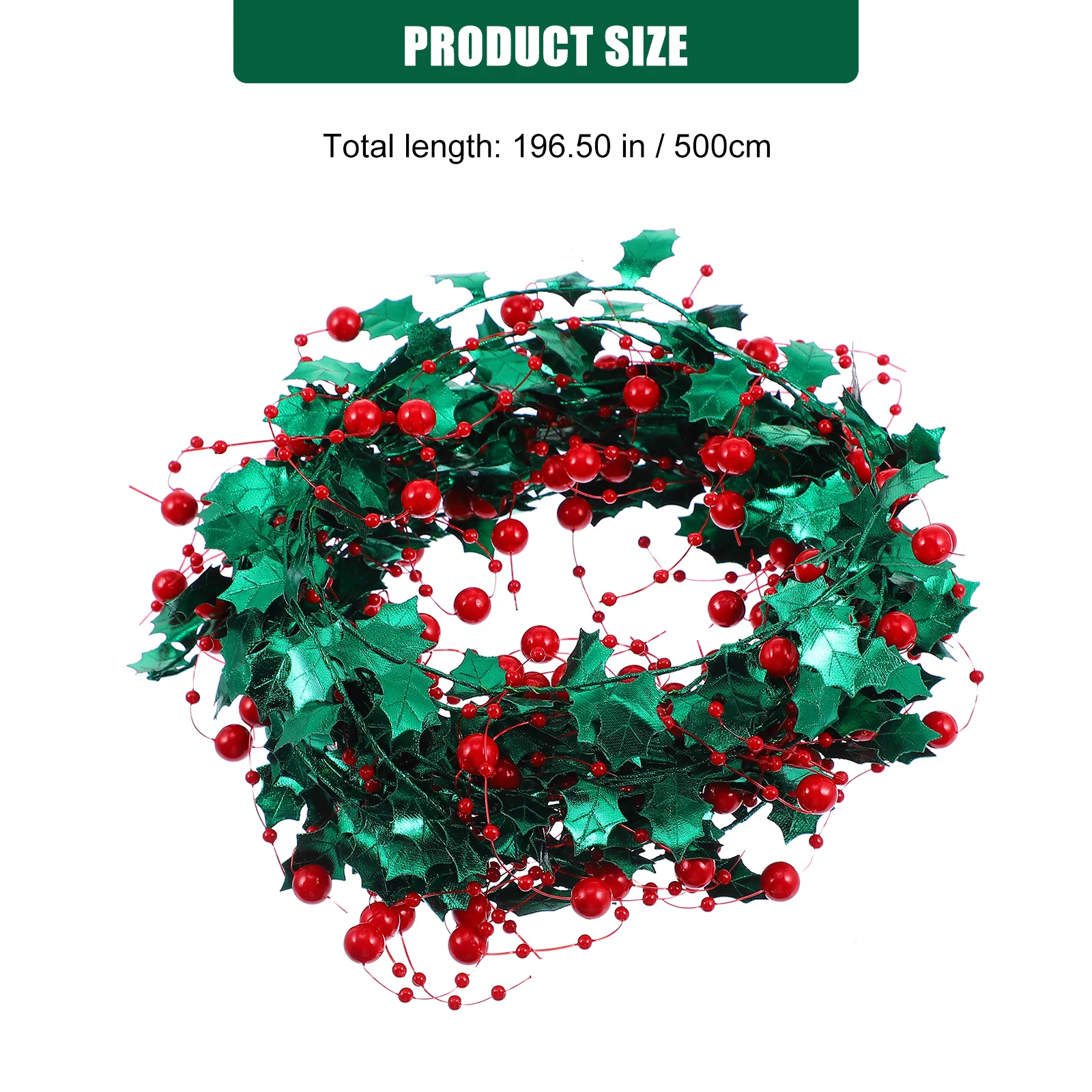 

1 Roll Christmas Tinsel Wire Red Berry Garland DIY Craft Decoration Party Accessory Garland Wire Xmas Decoration