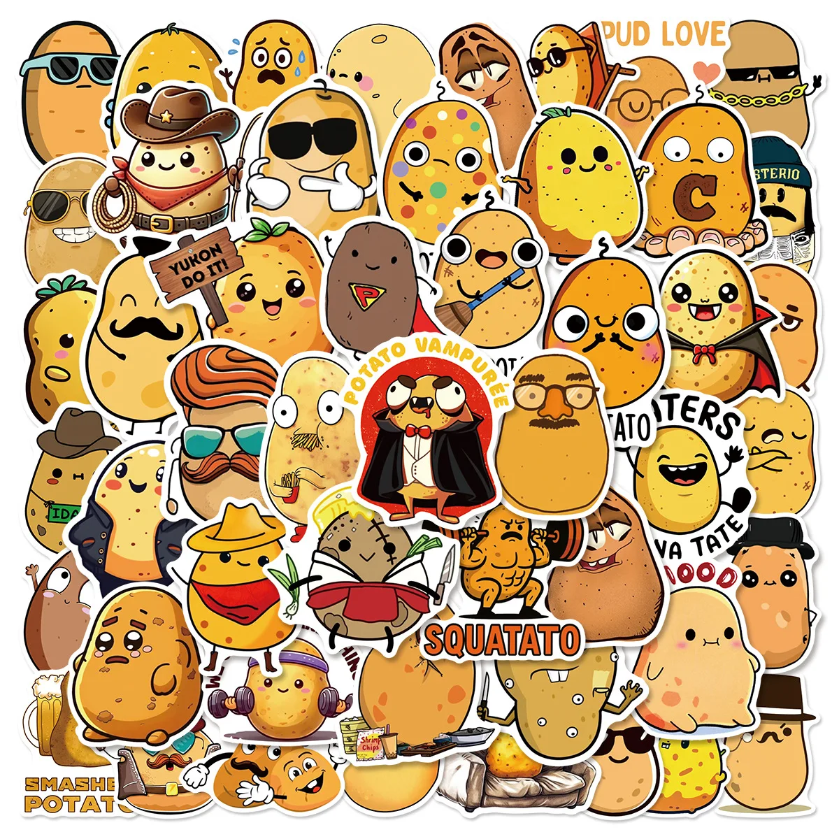 

10/25/50 шт. забавные наклейки с граффити и картофелем, наклейки для DIY, водонепроницаемый декор, ноутбук, телефон, скрапбук, канцелярские принадлежности, чемодан