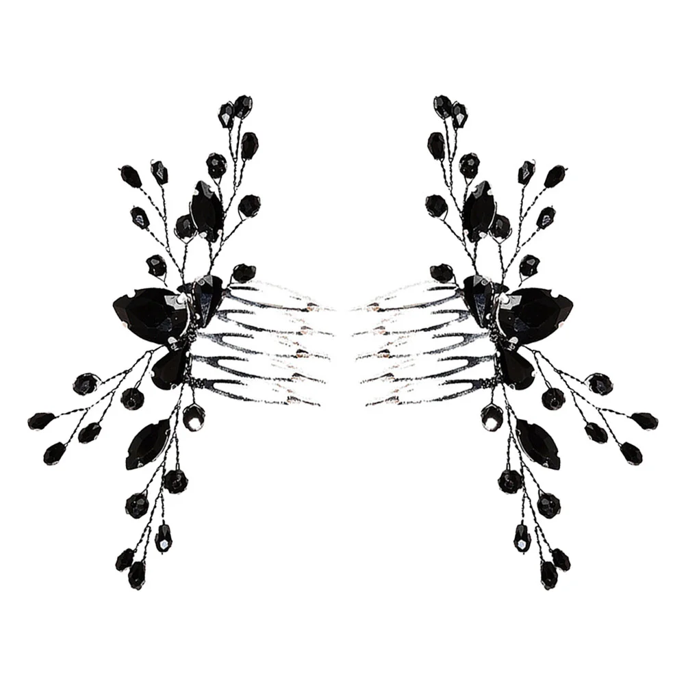 

2 Pcs Bridal Hair Accessories for Bride Decorative Combs Women Vintage Side Retro