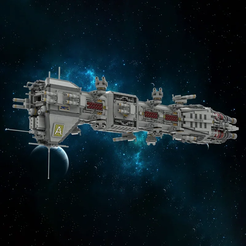 Modelo de nave espacial militar moc blocos de construção dreadnought 5 modelo tecnologia tijolos montagem férias construmento presentes brinquedo