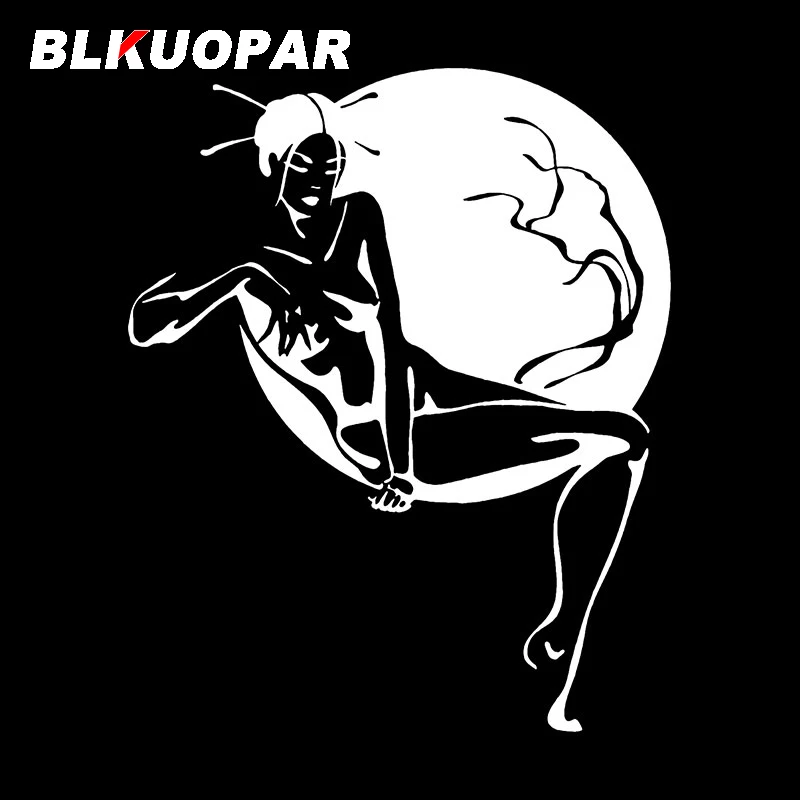 BLKUOPAR Sexy Girl Relies on Car Stickers Fashion Vinyl Decal Occlusion Scratch Die Cut Windshield VAN Car Styling