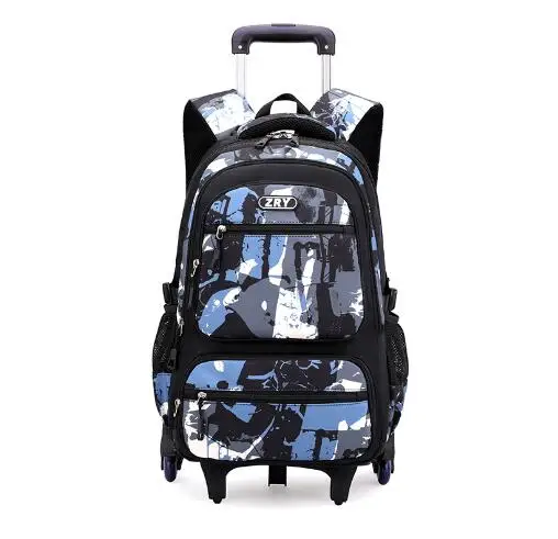 

kids wheeled Bag for boy Middle School Trolley Backpack On wheels School Trolley backpack bags for boys Student Rolling Backpack