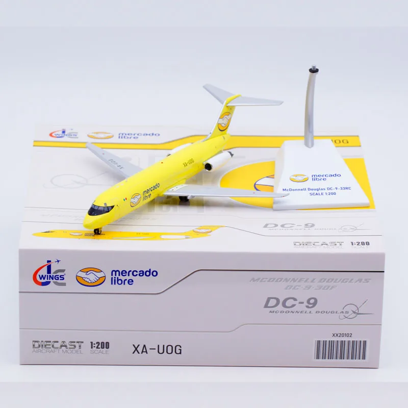 XX20102 Alloy Collectible Plane Gift JC Wings 1:200 Mercado Libre MCDONNELL Douglas DC-9-30F Diecast Aircraft Jet Model XA-UOG