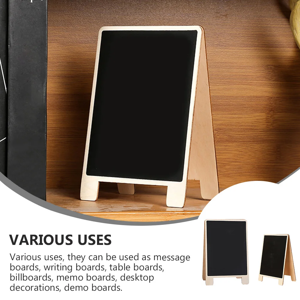 2 قطعة لوحة رسائل خشبية للرسم على شكل سبورة للمنزل والمكتب والمطبخ ولوحة كتابة ديكور سبورة صغيرة #1