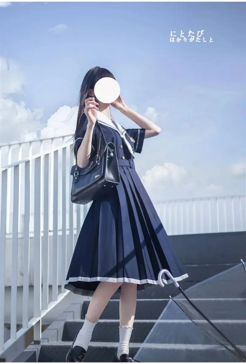 Lolita Japanischer Akademischer Stil Süßes Damenkleid Matrosenkragen Kawaii Vestidos Weibliche Sommer Niedliche Damenkleider Neu 2026 – Detail 9