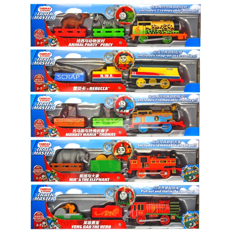 Original Electronal Thomas and Friends Electric Track Master 1:43 Trains Motor Metal Model Car Use Battery Material Kids Toys
