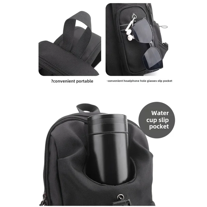 Travel Chest bag Unisex-Resistant outdoor sports crossbody sling one shoulder men hiking trekking