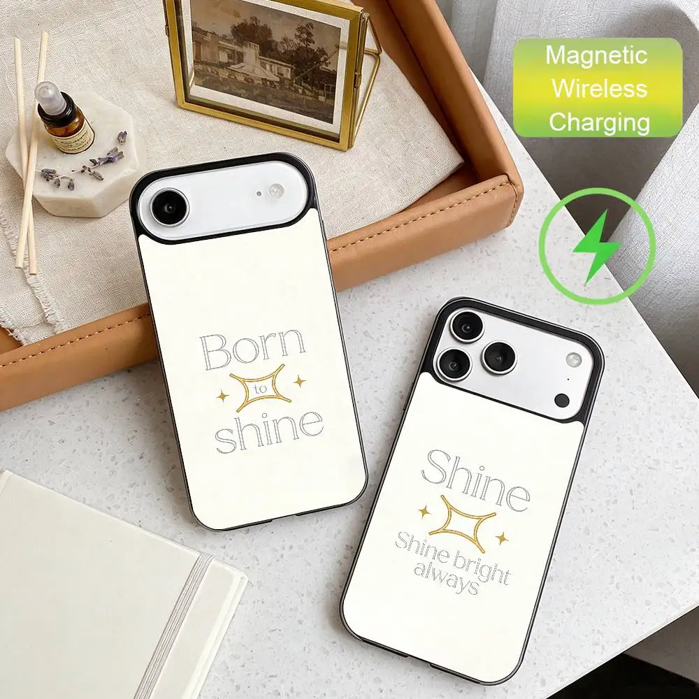 

Personalized Original Zodiac Design Phone Case For iPhone17,16,15,14,13,12,11 Max Black Wireless Charging Protecitve Cover
