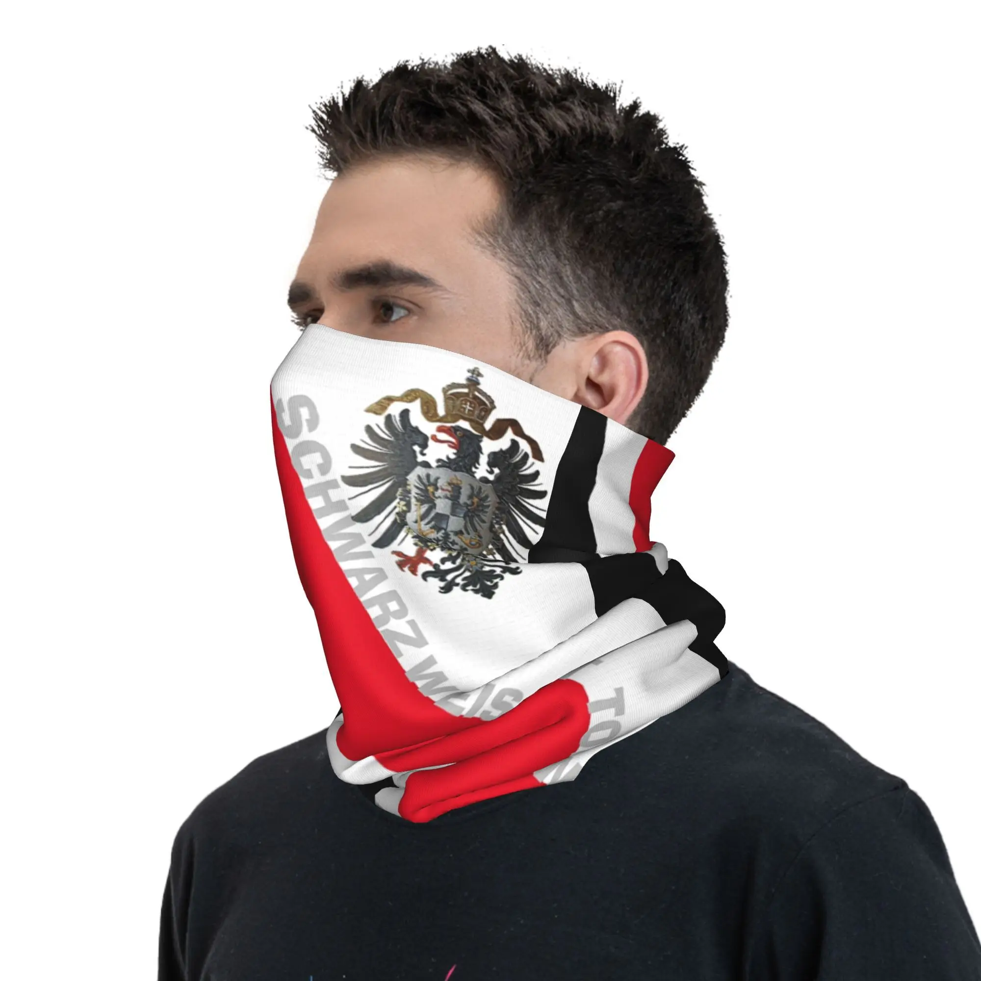 مخصص نسر 1871 الشتاء عقال الرقبة أدفأ النساء الرجال المشي لمسافات طويلة وشاح أنبوبي الإمبراطورية الألمانية شعار الوجه باندانا الجراب
