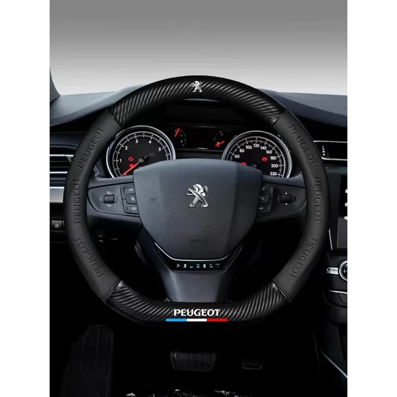 

Car Steering Wheel Cover For Peugeot 106 107 108 206 207 208 301 307 308 406 407 408 508 607 2008 3008 4008 5008 GT RCZ Rifter
