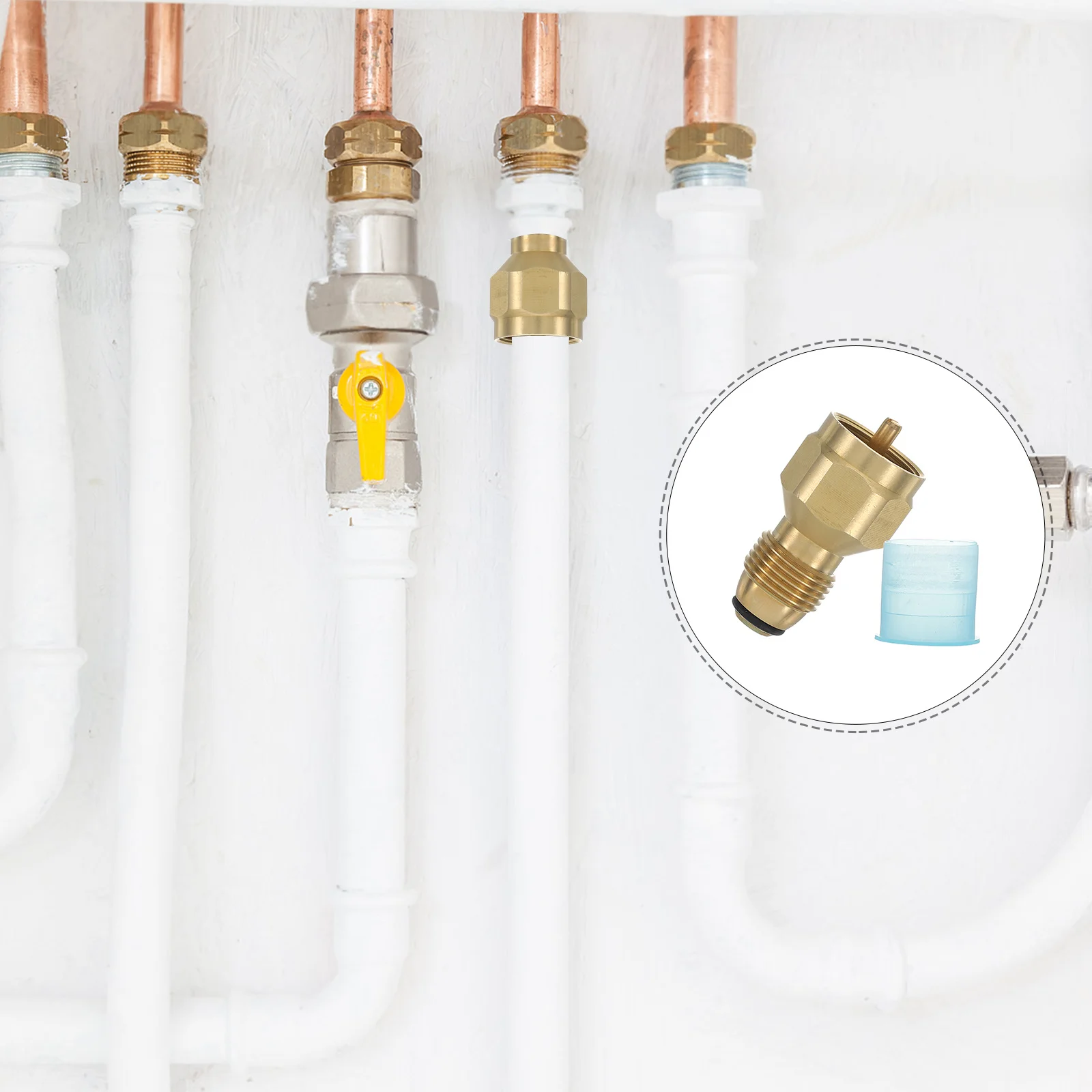 في الهواء الطلق خزان البروبان محول Qcc1 تحويل تركيب موصل الغاز عبوة اتصال آمن النحاس البروبان المناسب للتخييم #6