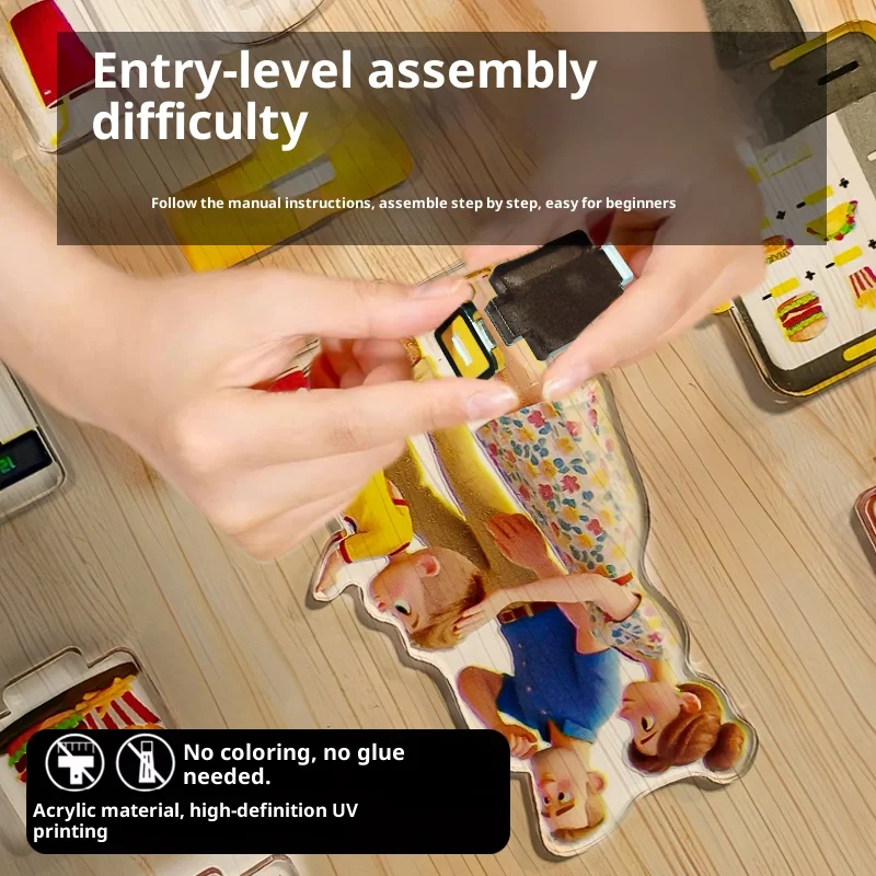 Acrylic miniature scene model kits, home decorations, assembly models, unique and creative birthday and Christmas toys gifts