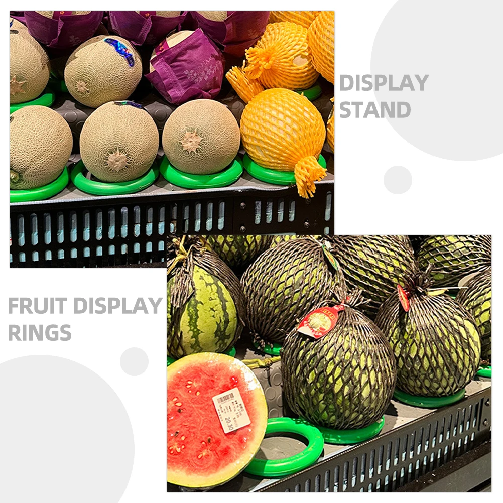 

10pcs Watermelon Stand Fruits Nonskid Base Ring Holder Plastic Round Organizer For Home Store Watermelon Display Holders Decor