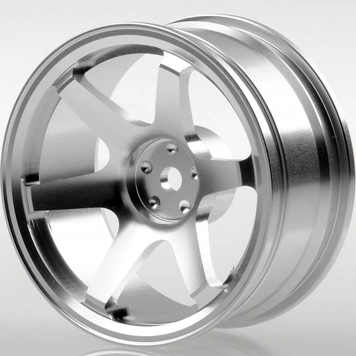 APPLIA-6 Spoke RC Car Parts Wheel Rim For RC 1/10 On-Road 1052 Drift Sakura TE37+ Silver