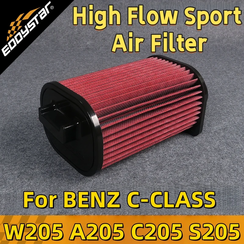 

Спортивный воздушный фильтр с высоким расходом для BENZ C-CLASS W205 A205 C205 S205 C160 C180 C200 C250 C300 e Моющиеся гоночные впускные фильтры