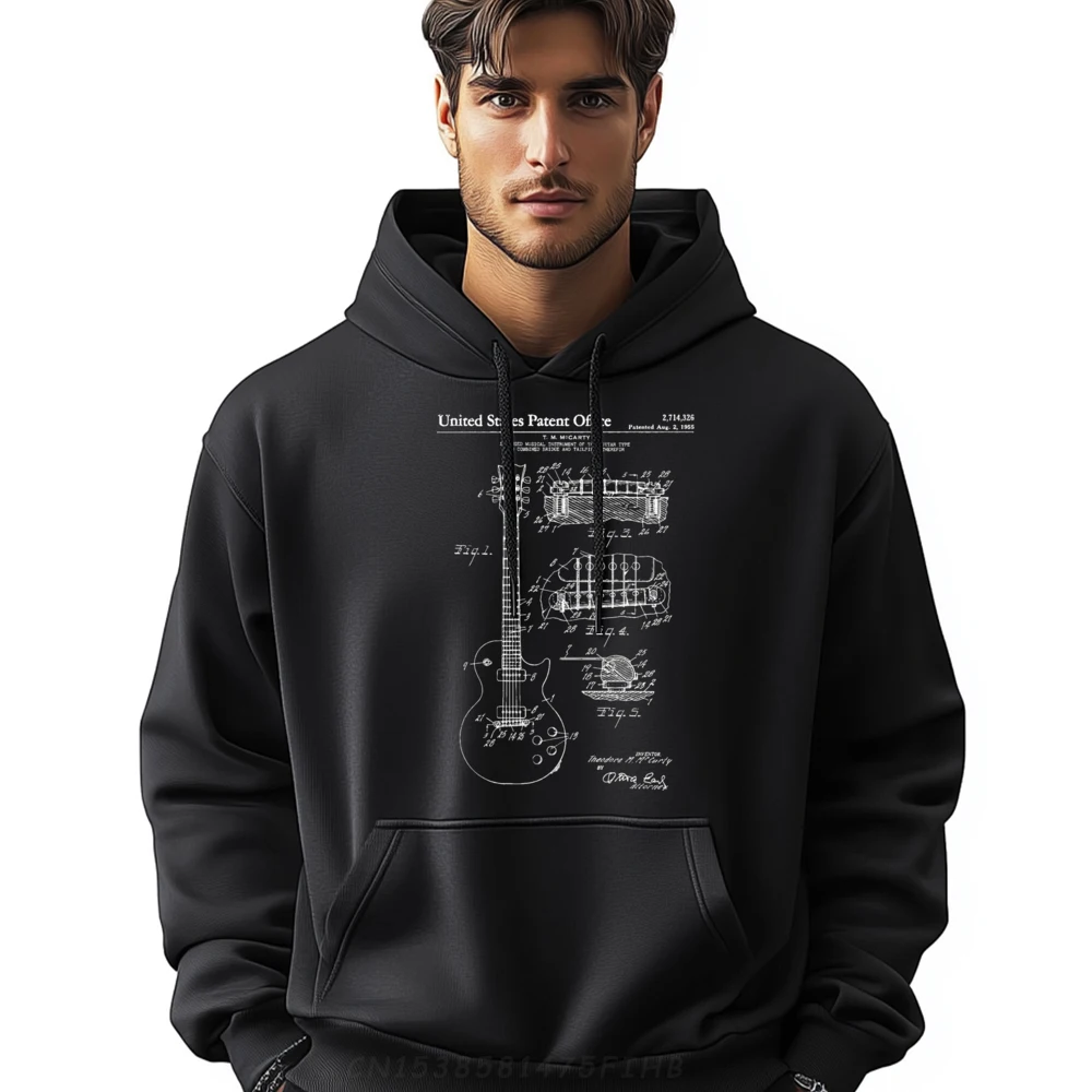 Vintage 1955 Original Guitar Patenhoodie Free Shippping Clothes Men's Sweatshirts Hoodies Valentines Day