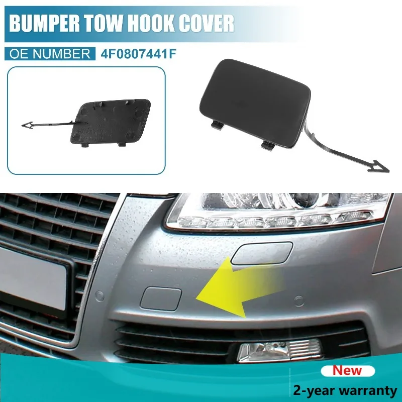 

New Front Bumper Tow Hook Eye Cover For-AUDI A6 C6 2005-2008 4F0807441