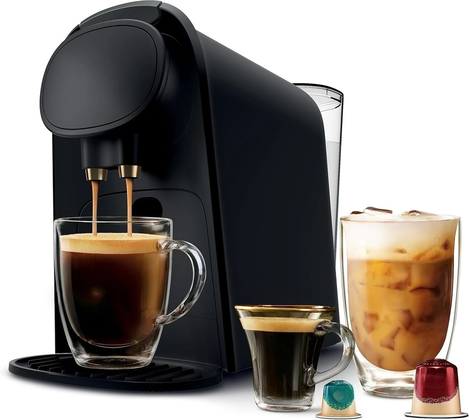 مجموعة ماكينة القهوة والإسبريسو من باريستا سيستم من فيليبس، أسود مطفي