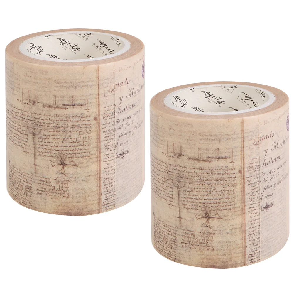 2 لفات على الطراز القوطي اشي الشريط ذاتية اللصق ورقة كرافت الشريط لسكرابوكينغ DIY بها بنفسك المجلات الزخرفية وتغليف الهدايا #3