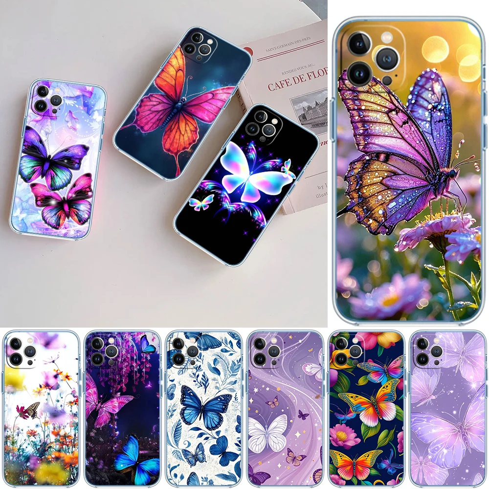 Цветной чехол для телефона с бабочками LO26 для LG K22 K30 K40 K40S K41 K42 K50 K50S K51 K51S K52 K61 K62 K71 K92 Q60 Q61 V40 V50 V60