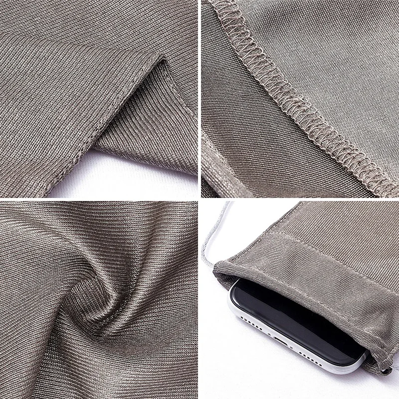 Hot Sale! Silver Fiber Radiation Protect Faraday Bag Phone Pouch RF Signal Blocker Shield EMF Protection Card Storage Bag