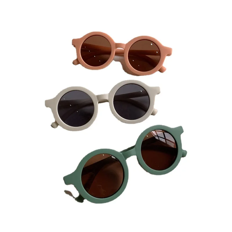 Hot Sselling Baby Round Frame Sunglasses Personality UV Protection Glasses For Boys Children Girls Cute Kids Gradient  T172