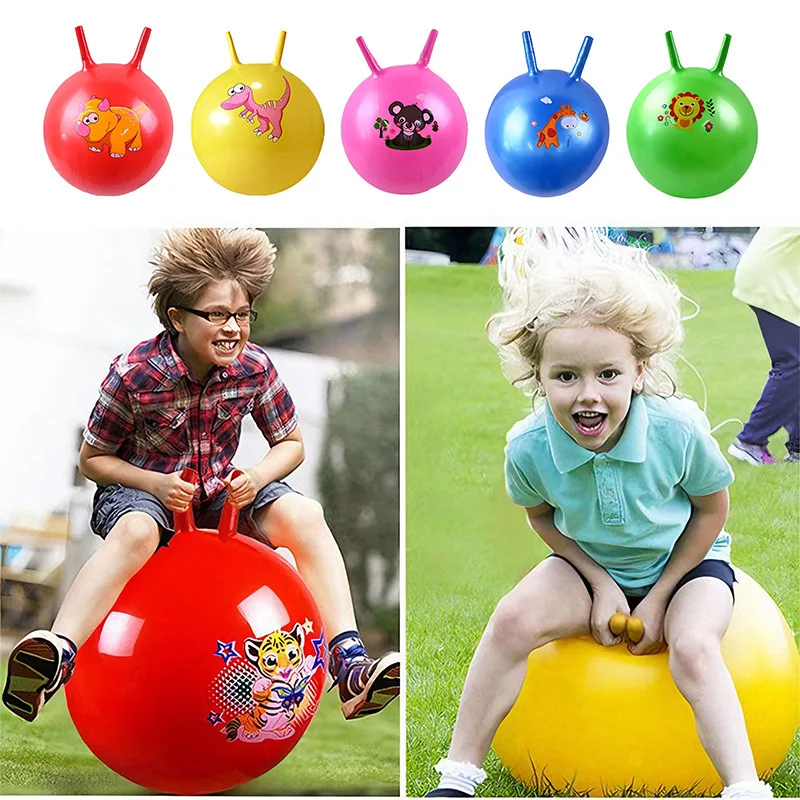 Giocattoli gonfiabili per bambini Palla gonfiabile in corno di capra Palla da salto gonfiabile Allenamento sensoriale morbido, Interazione genitore-figlio