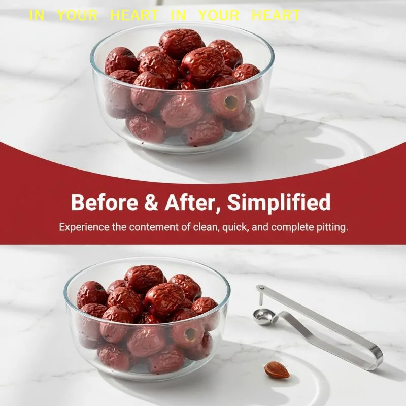【X】Stainless Steel Jujube Corer With Easy One Press Operation And Fast Core Removal Perfect For Home Kitchen Baking 1PC