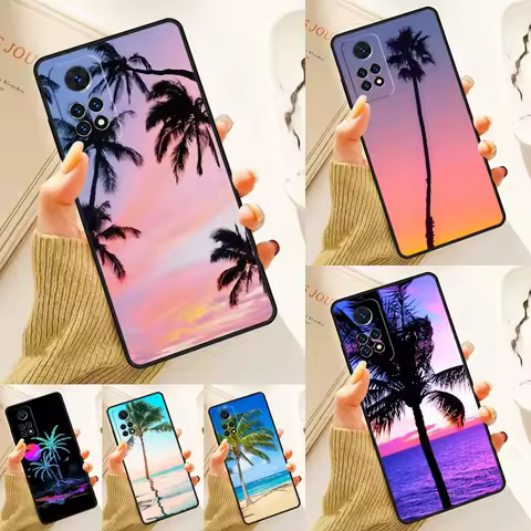 Beach Palm Case For Samsung Galaxy S24 Plus S23 S20 S21FE Lite S22 Ultra Note 20 S8 S9 S10 Phone Coque