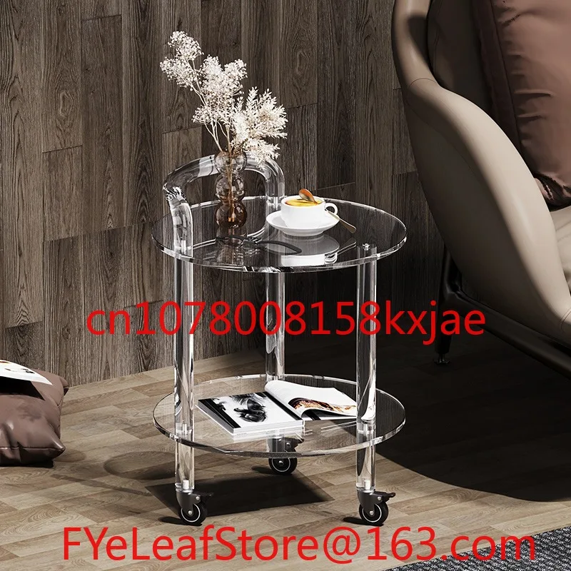 Sofa Small Edge Table, Internet Famous, Light Luxury, Creative, Movable Handcart, Living Room Small Coffee Table
