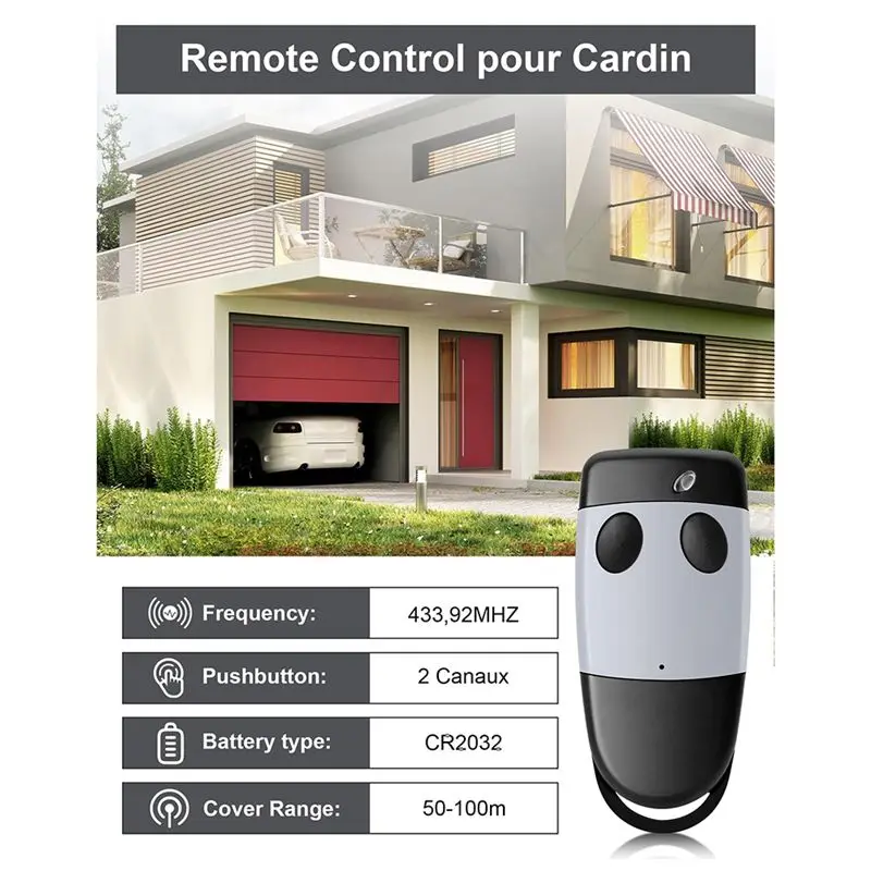 FULL-Garage Door Remote Garage Door Camera 433.92Mhz Garage Opener