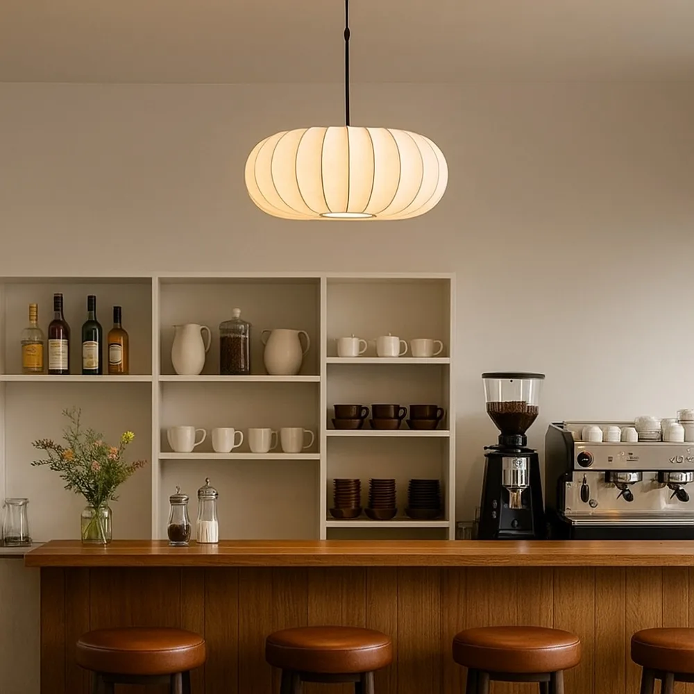 

JOYINLED Nordic LED Chandelier Modern Silk Ceiling Chandelier for Bedroom Dining Living Room Pendant Light Fixtures Lustre E27