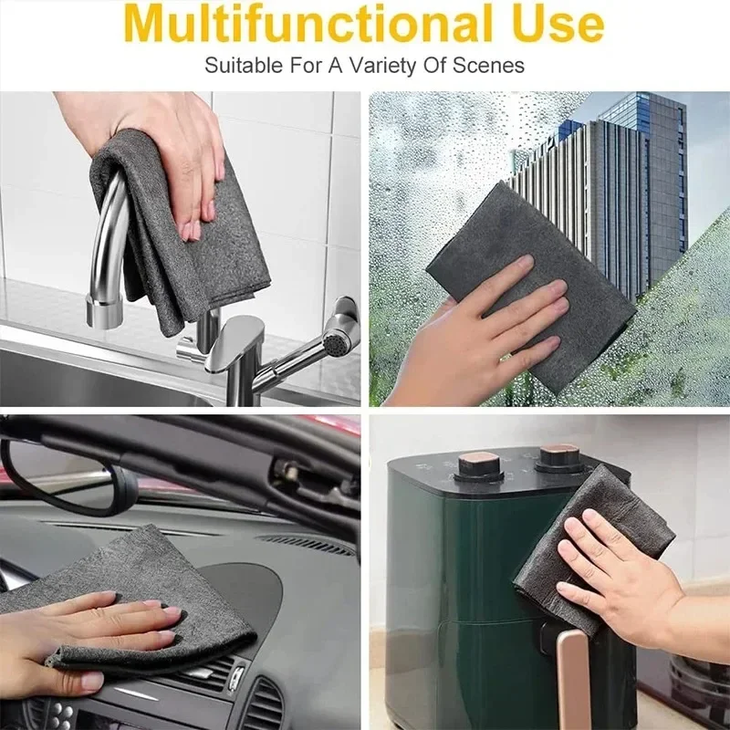 Thickened Magic Cleaning Glass Cloth No Trace Reusable Microfiber Washing Rag Car Window Glass Wipe Cleaning Towel Clean Tools