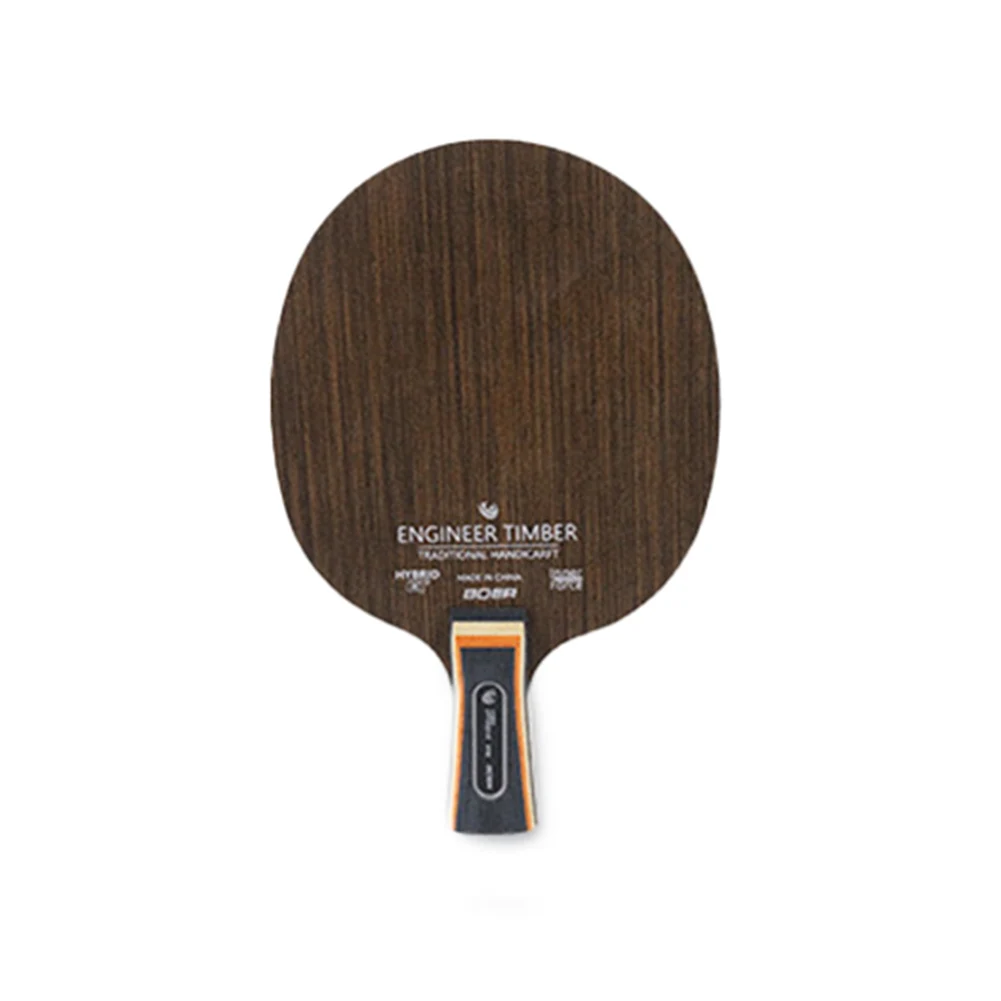 Table Tennis Racket Bottom Plate Black+Yellow Blade Dalbergia Ebony Functional Paddle Professional Short Handle