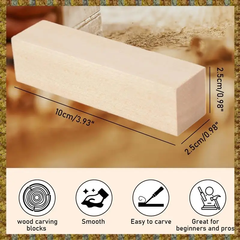 F-F деревянные блоки для резьбы и резьбы, незавершенные деревянные блоки, блоки для резьбы по липу, набор из мягкого дерева для начинающих резьбы